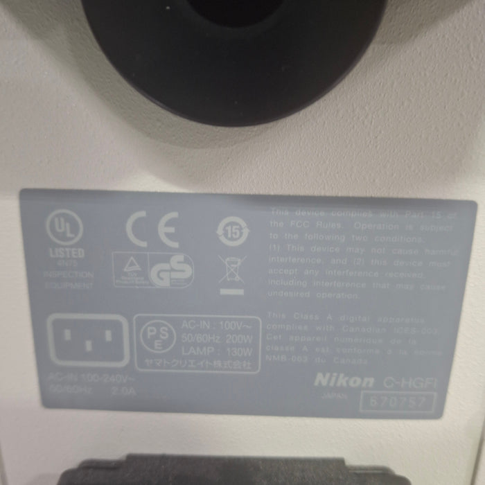 Nikon C-HGFI Intensilight Fiber Optic Illuminator