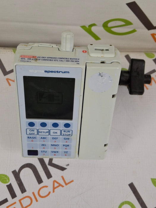 Baxter Sigma Spectrum 8.01.00 with B/G Battery Infusion Pump