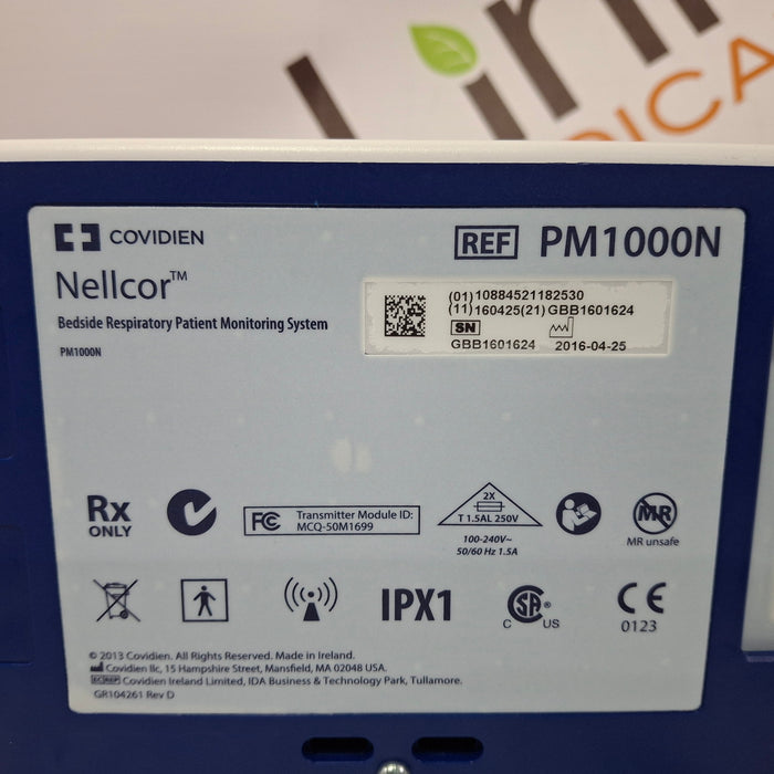 Covidien PM100N Nellcor Bedside SPO2 Monitor