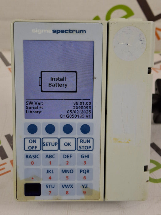 Baxter Sigma Spectrum 8.01.01 w/o Battery Infusion Pump