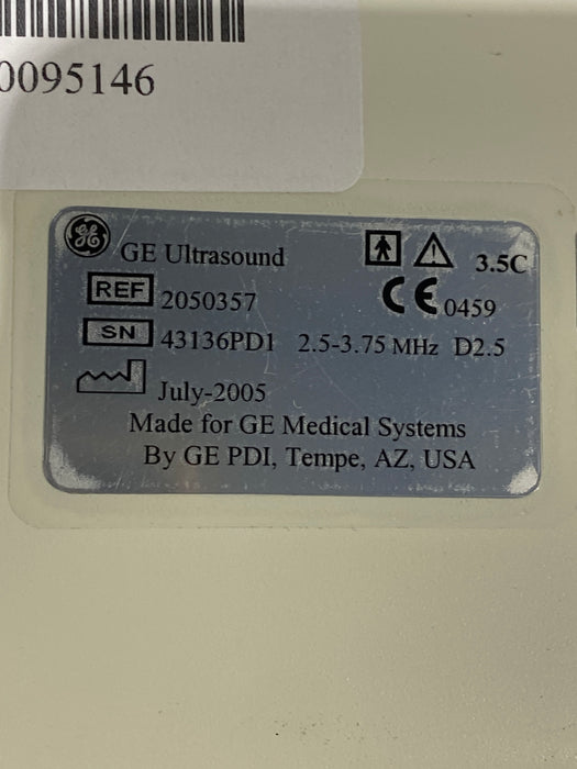 GE Healthcare 3.5C 2.5-3.75/D2.5 2050357 Convex Transducer