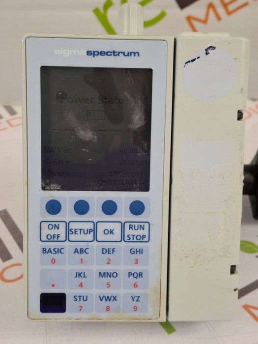 Baxter Sigma Spectrum 8.00.03 w/ B/G Battery Infusion Pump