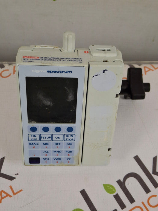 Baxter Sigma Spectrum 8.00.03 w/ B/G Battery Infusion Pump