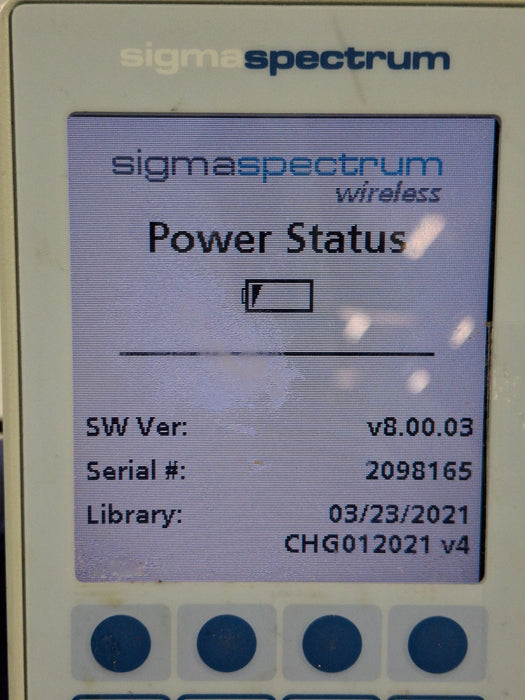 Baxter Sigma Spectrum 8.00.03 w/ B/G Battery Infusion Pump