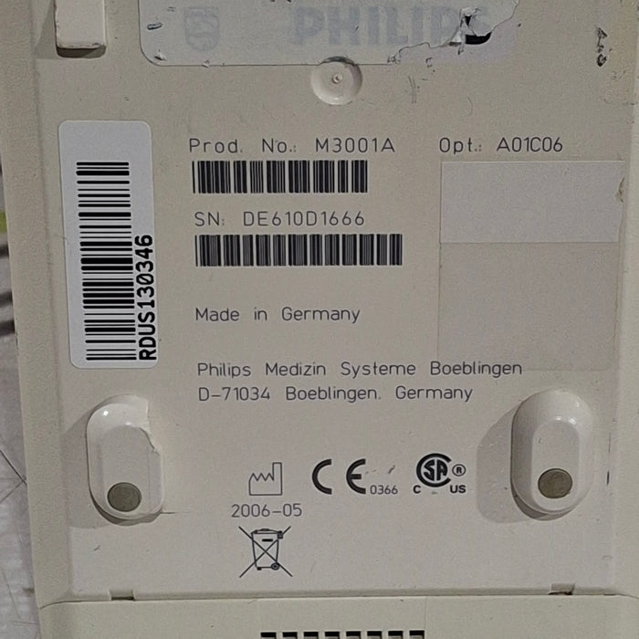 Philips M3001A-A01C06 Fast SpO2, NIBP, ECG, Temp, IBP MMS Module