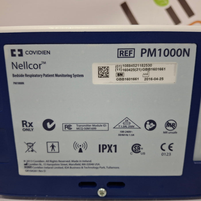 Covidien PM1000N Nellcor Bedside SPO2 Monitor