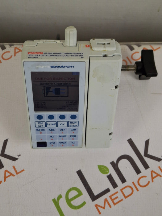 Baxter Sigma Spectrum 8.00.03 w/ B/G Battery Infusion Pump