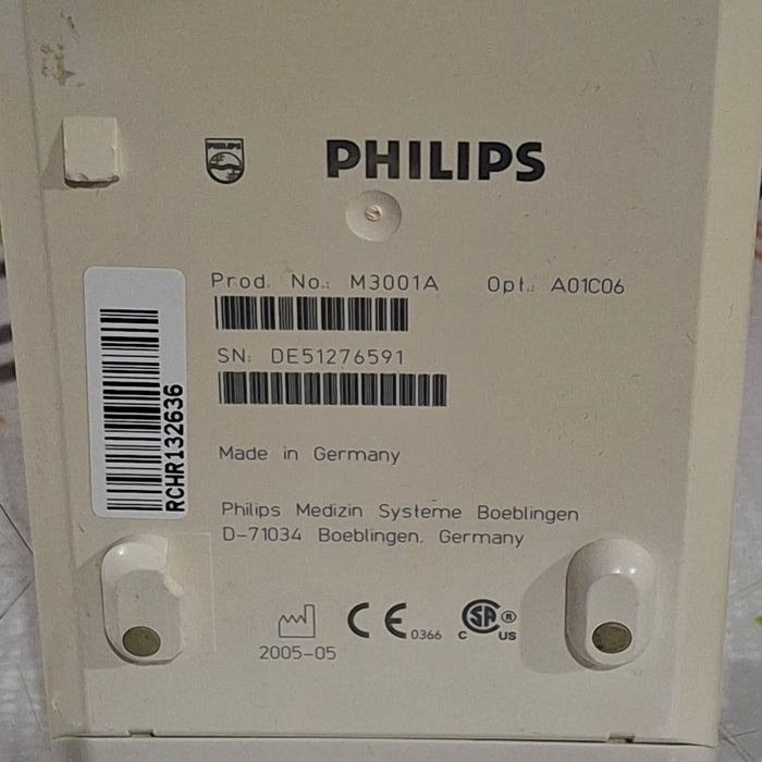 Philips M3001A-A01C06 Fast SpO2, NIBP, ECG, Temp, IBP MMS Module