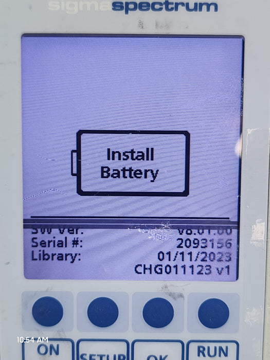 Baxter Sigma Spectrum 8.01.00 with B/G Battery Infusion Pump