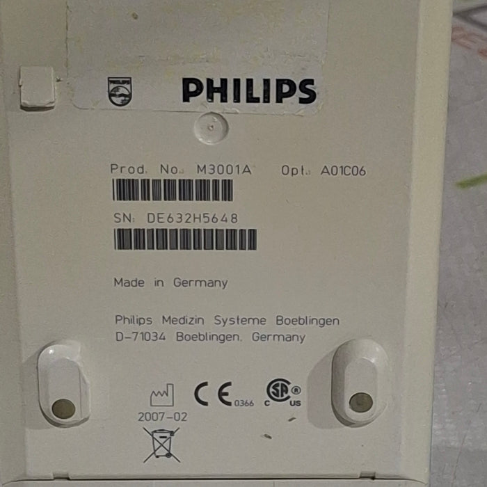 Philips M3001A-A01C06 Fast SpO2, NIBP, ECG, Temp, IBP MMS Module