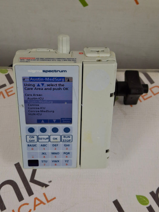 Baxter Sigma Spectrum 8.01.00 with B/G Battery Infusion Pump