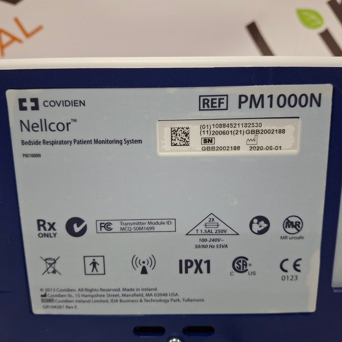 Covidien PM1000N Nellcor Bedside SPO2 Monitor