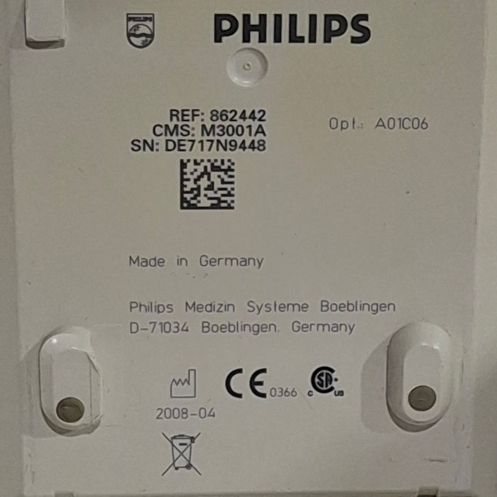 Philips M3001A-A01C06 Fast SpO2, NIBP, ECG, Temp, IBP MMS Module