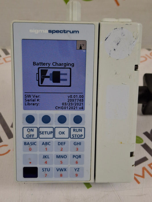 Baxter Sigma Spectrum 8.01.00 with B/G Battery Infusion Pump