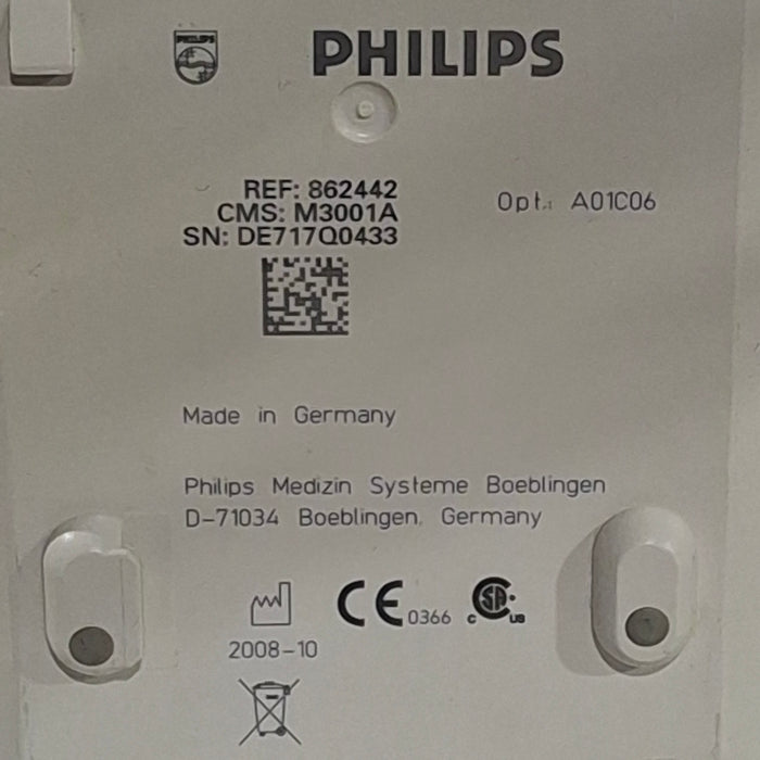Philips M3001A-A01C06 Fast SpO2, NIBP, ECG, Temp, IBP MMS Module