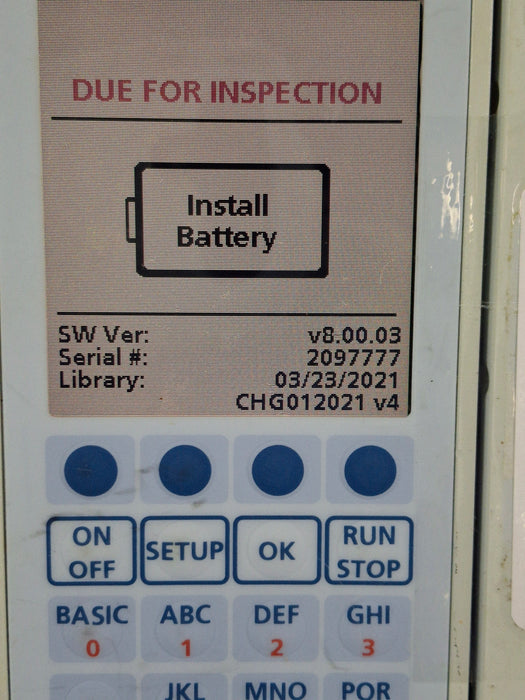 Baxter Sigma Spectrum 8.00.03 w/ B/G Battery Infusion Pump