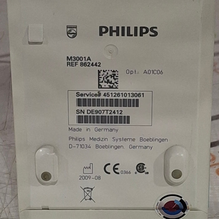 Philips M3001A-A01C06 Fast SpO2, NIBP, ECG, Temp, IBP MMS Module