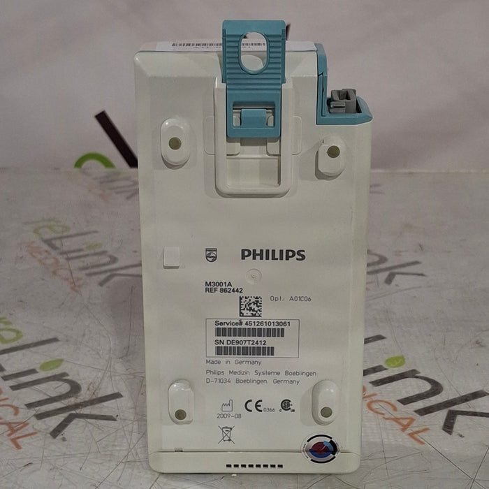 Philips M3001A-A01C06 Fast SpO2, NIBP, ECG, Temp, IBP MMS Module
