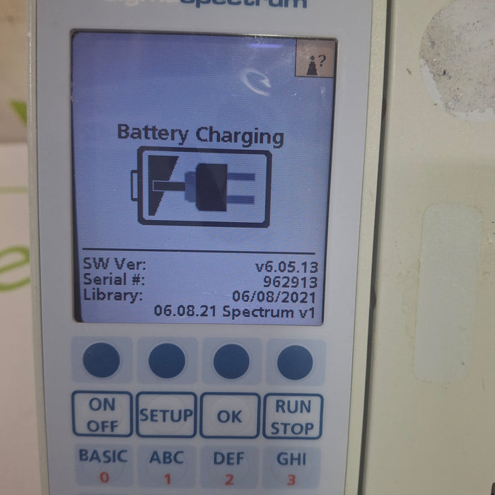 Baxter Sigma Spectrum 6.05.13 with B/G Battery Infusion Pump