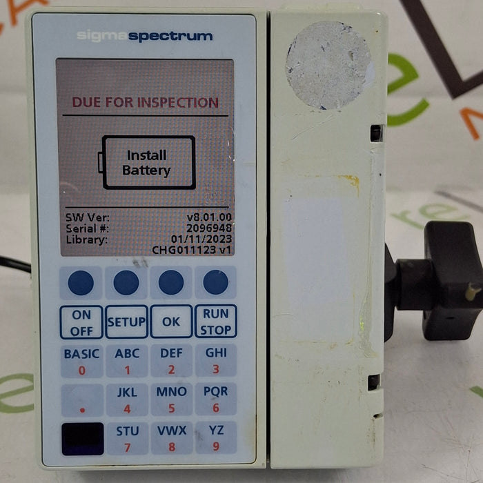 Baxter Sigma Spectrum 8.01.00 w/o Battery Infusion Pump