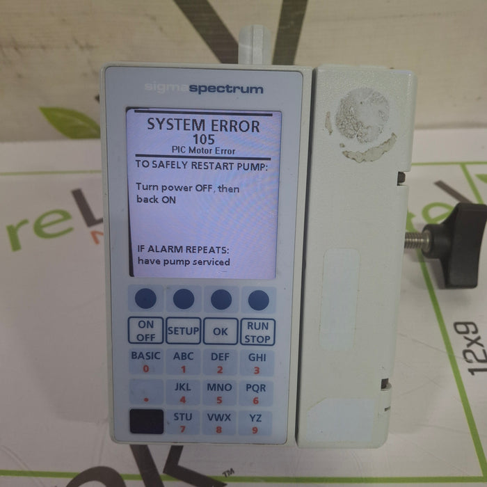 Baxter Sigma Spectrum 6.05.13 with B/G Battery Infusion Pump