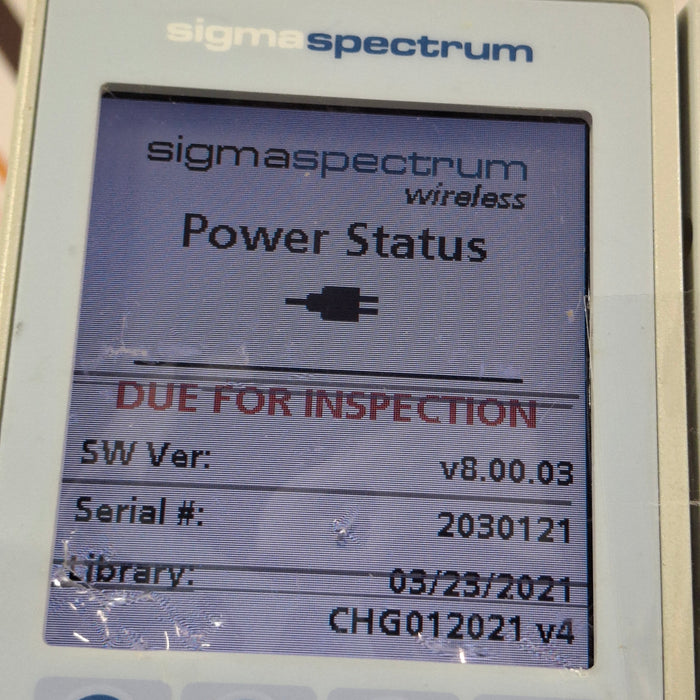 Baxter Sigma Spectrum 8.00.03 w/o Battery Infusion Pump