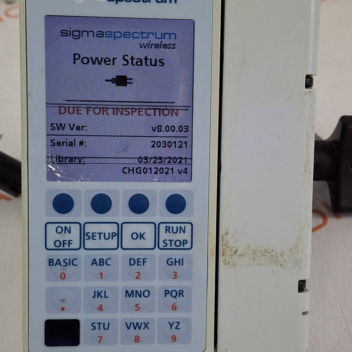 Baxter Sigma Spectrum 8.00.03 w/o Battery Infusion Pump