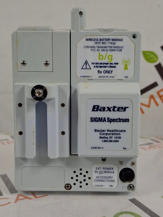 Baxter Sigma Spectrum 8.01.00 with B/G Battery Infusion Pump