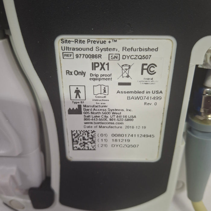 Bard Medical Site Rite Prevue+ Portable Ultrasound