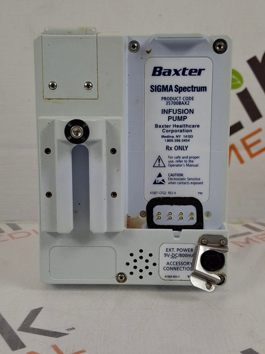 Baxter Sigma Spectrum 8.01.00 w/o Battery Infusion Pump