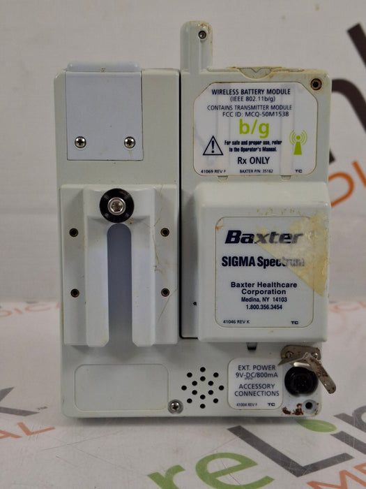 Baxter Sigma Spectrum 8.00.05 with B/G Battery Infusion Pump