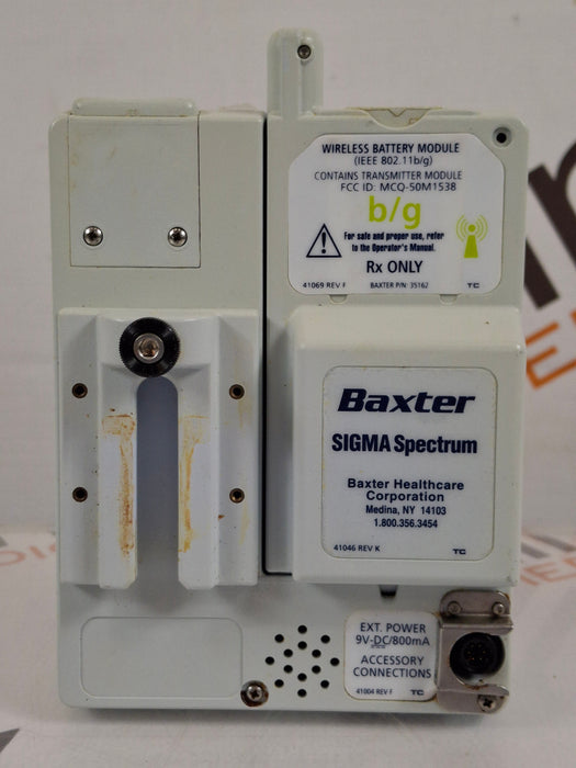 Baxter Sigma Spectrum 8.01.00 with B/G Battery Infusion Pump