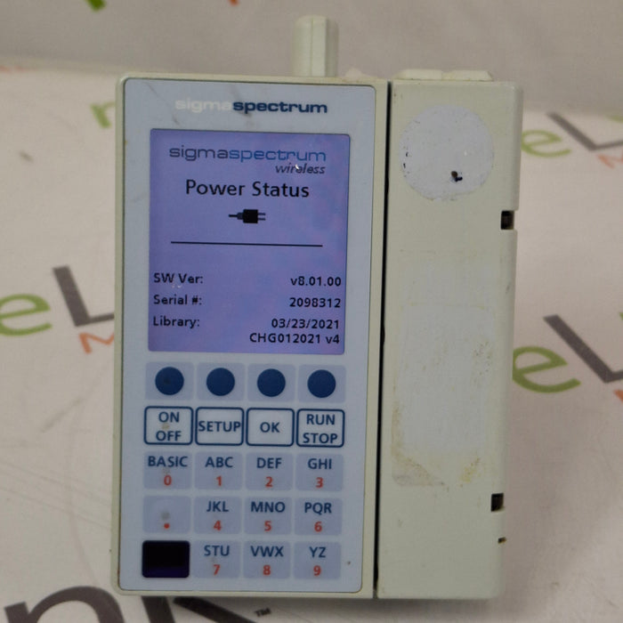 Baxter Sigma Spectrum 8.01.00 with B/G Battery Infusion Pump