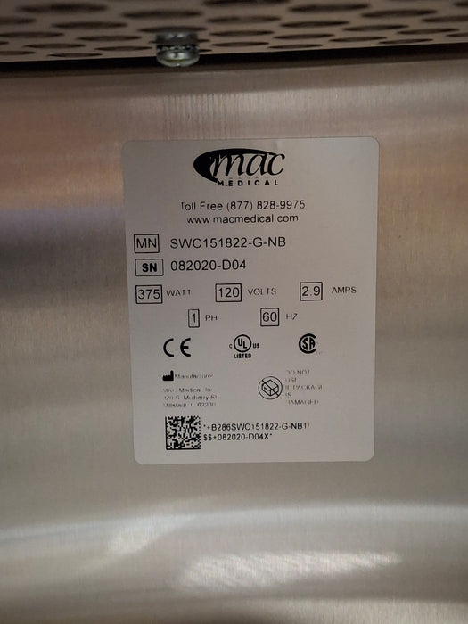 Mac Medical, Inc. SWC151822-G-NB Warming Cabinet