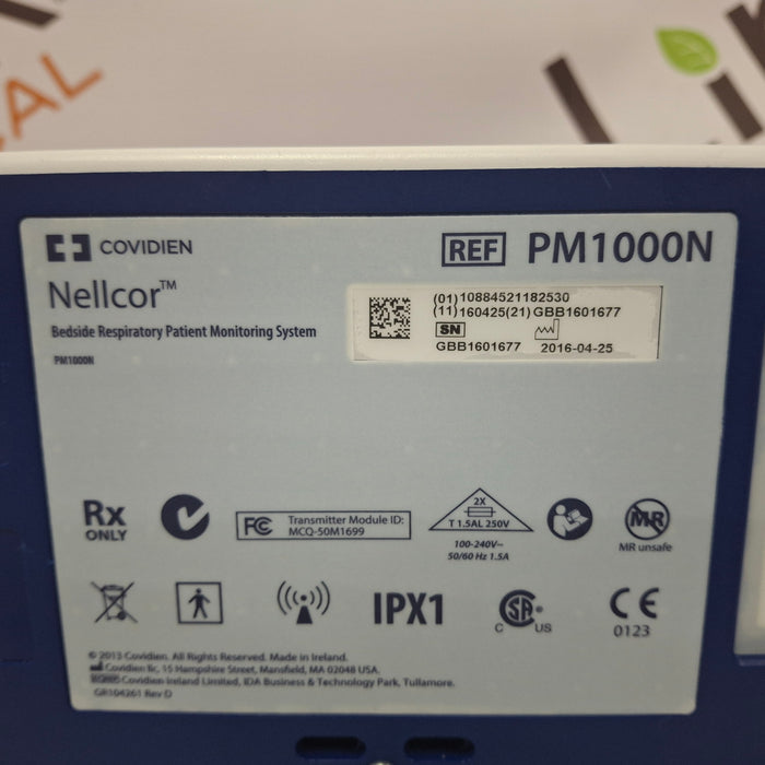 Covidien PM1000N Nellcor Bedside SPO2 Monitor