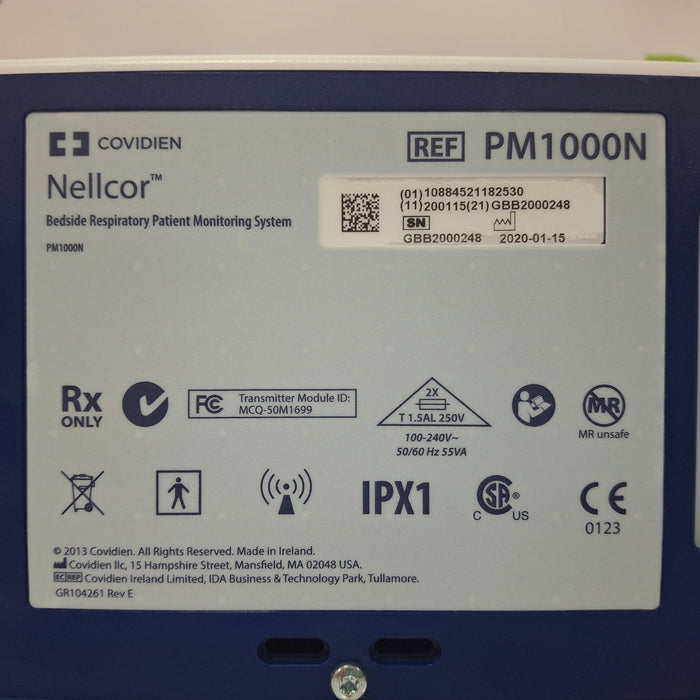 Covidien PM1000N Nellcor Bedside SPO2 Monitor