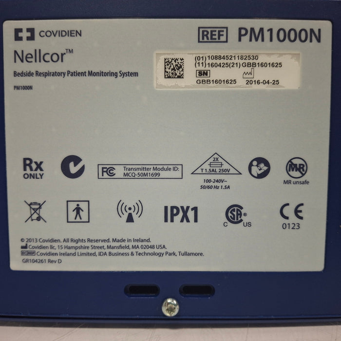 Covidien PM1000N Nellcor Bedside SPO2 Monitor