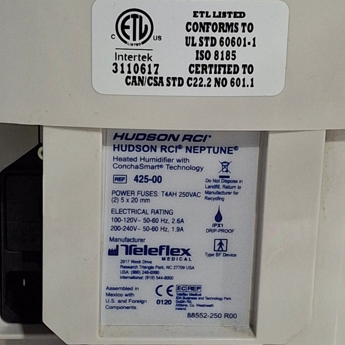 Teleflex Medical Hudson RCI Neptune Heated Humidifier