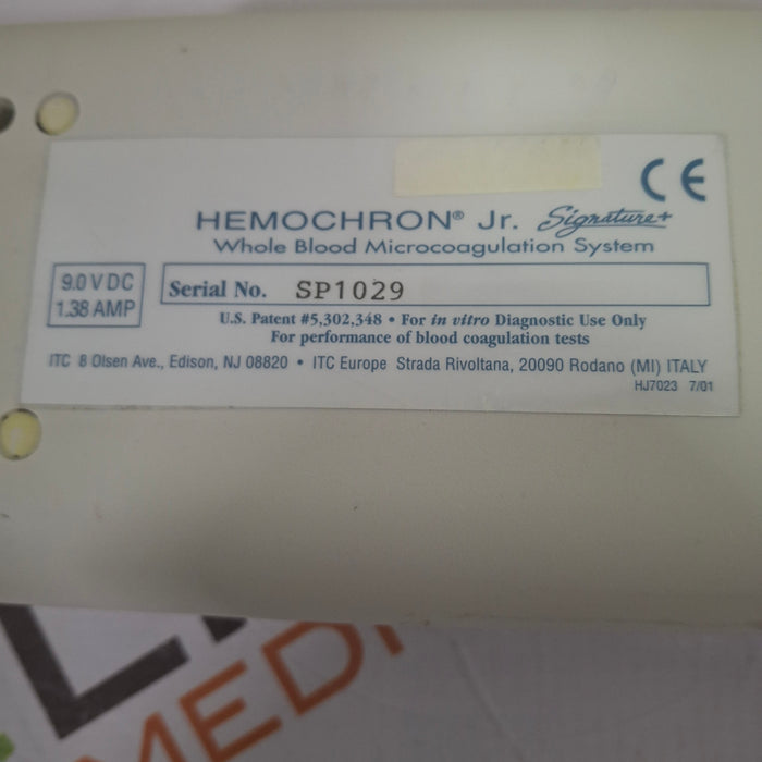 ITC / International Technidyne Corp Hemochron Jr. Signature+ Microcoagulation Sy