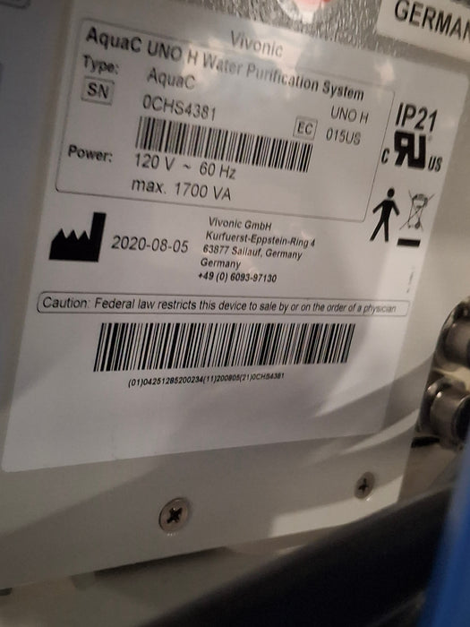 Fresenius 2008T Dialysis Machine w/ AquaC UNO H Reverse Osmosis Unit