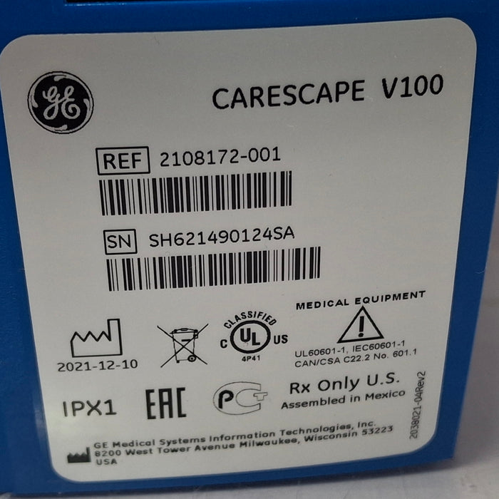 GE Healthcare Dinamap V100 - NIBP, SpO2, Temp Vital Signs Monitor