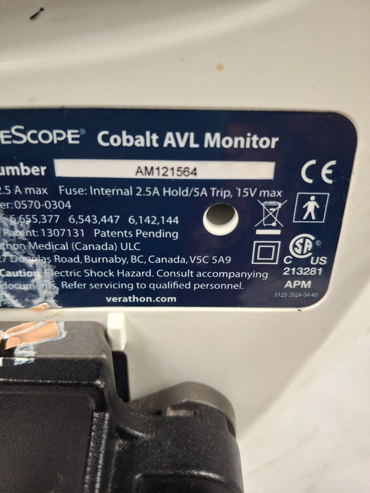 Verathon Medical, Inc Glidescope Cobalt AVL Monitor w/ 0570-0307 Baton