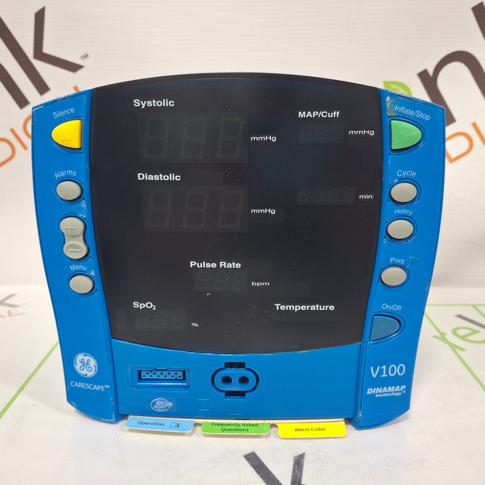 GE Healthcare Dinamap V100 - NIBP, SpO2 Vital Signs Monitor