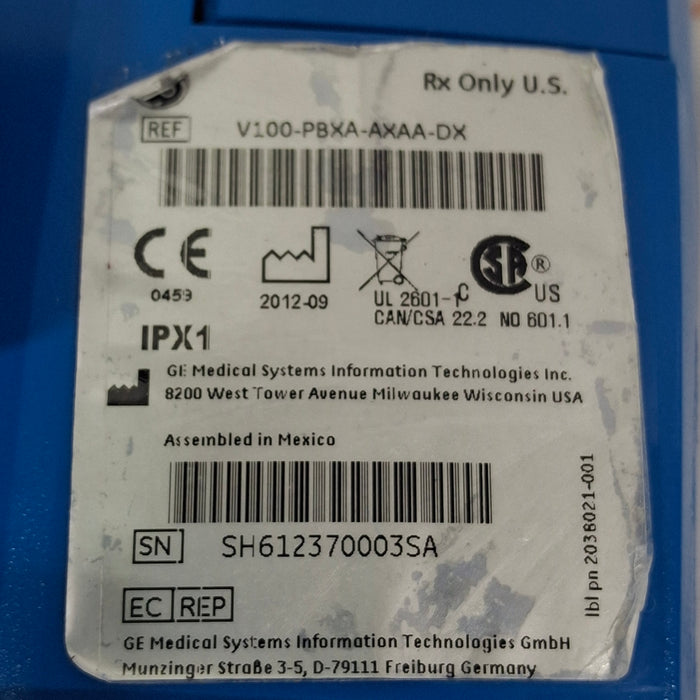 GE Healthcare Dinamap V100 - NIBP, SpO2 Vital Signs Monitor
