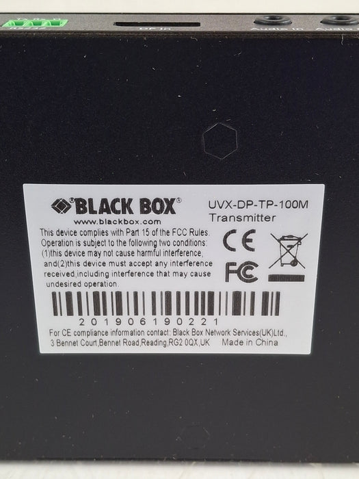 Black Box Network Services UVX-DP-TP-100M Displayport & USB 2.0 Extender