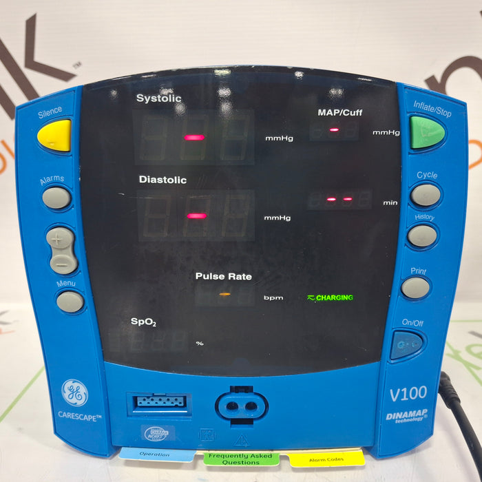 GE Healthcare Dinamap V100 - NIBP, SpO2 Vital Signs Monitor