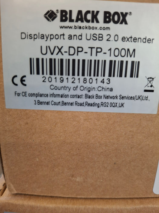 Black Box Network Services UVX-DP-TP-100M Displayport & USB 2.0 Extender