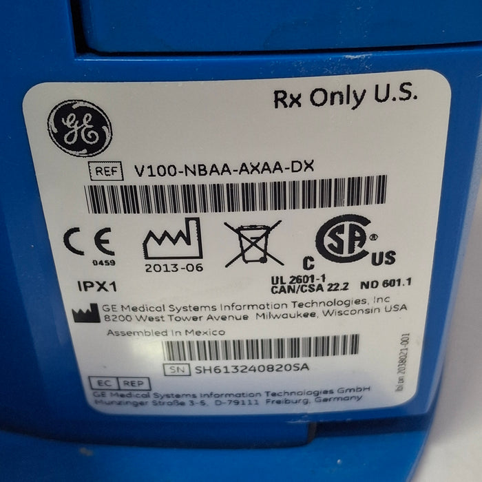 GE Healthcare Dinamap V100 - NIBP, SpO2, Temp Vital Signs Monitor