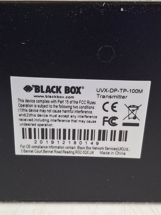 Black Box Network Services UVX-DP-TP-100M Displayport & USB 2.0 Extender