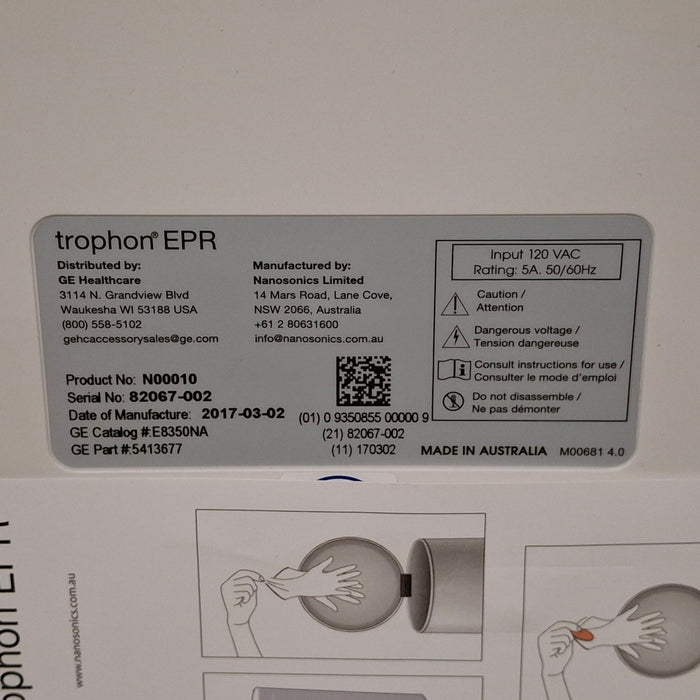 NanoSonics Trophon EPR High Level Disinfection